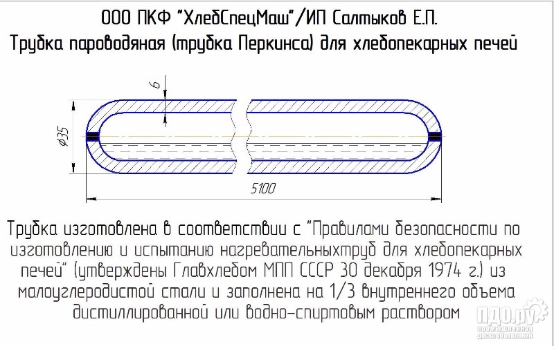 Трубки Перкинса для печей ХПА-40