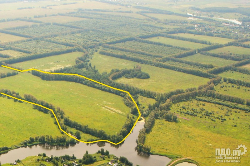 23 Га сельхозназначения по границе реки Песоченка в Московской области.