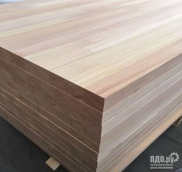 Щит мебельный лиственница, сосна от производителя.